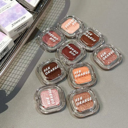 Red Brown Eyeshadow Palette Multifunctional Makeup Palette Silky Matte Coral Red Eyeliner Silkworm Lower Shadow Eyeliner Makeup