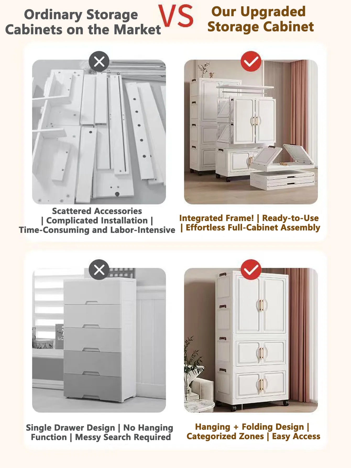 Locker Locker Locker Household Locker Clothes Installation Free Plastic Multi Layer Foldable Large Capacity Practical Cabinet