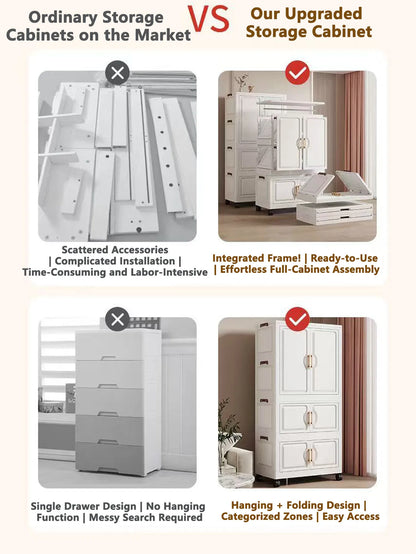 Locker Locker Locker Household Locker Clothes Installation Free Plastic Multi Layer Foldable Large Capacity Practical Cabinet