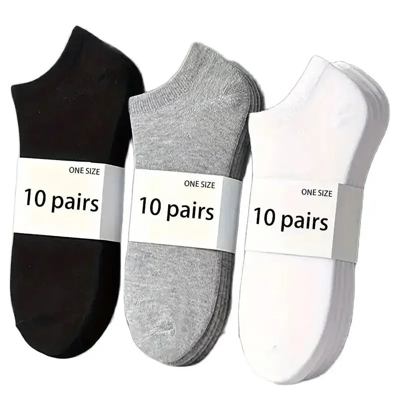 5/10-Pack Unisex Comfort Fit Ankle Socks – Breathable Lightweight Socks for Sports & Everyday Wear