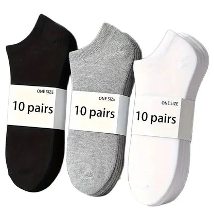 5/10-Pack Unisex Comfort Fit Ankle Socks – Breathable Lightweight Socks for Sports & Everyday Wear
