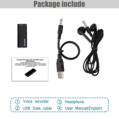 Mp3 Player Voice Activated 8GB 16GB Digital Vocie Recorder Grabadora De Voz