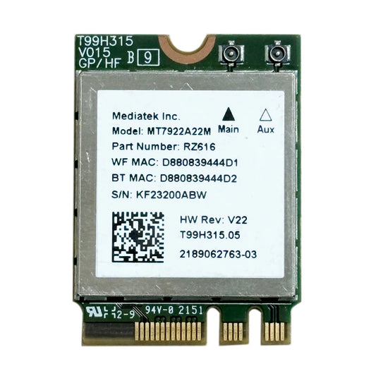 Wi-Fi 6 MT7922 Wireless LAN Card 2400Mbps Wifi Card 2.4/5/6G Dropship by PDG ibma