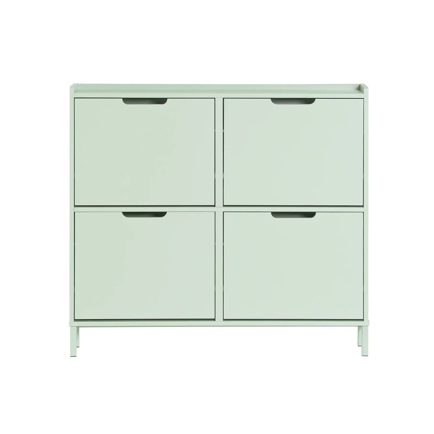 SoBuy FSR100 4 flap shoe rack 8 shelf surface shoe cabinet narrow shoe chest of drawers shoe shelf