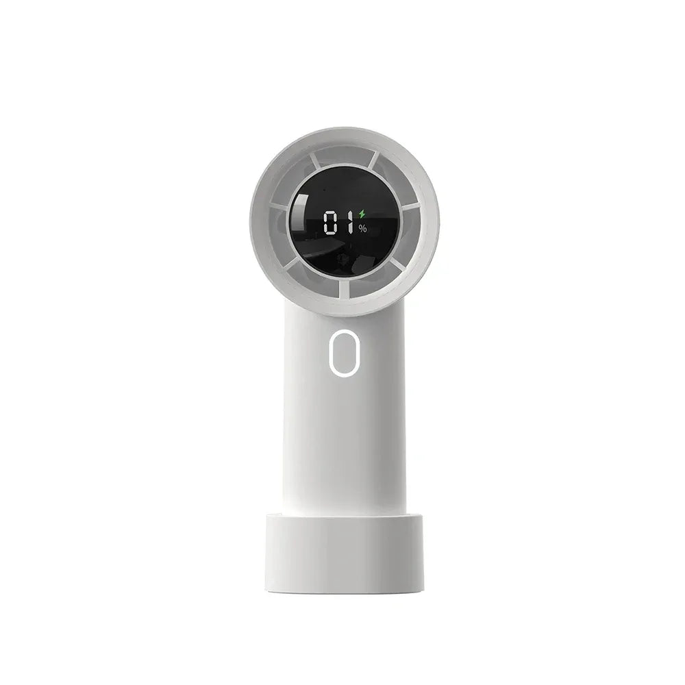 2025 New 3000mAh 100 Gears High Speed Fan Mini Air Conditioner Portable Fan Air Cooler with LED Display Screen Super Cool Wind