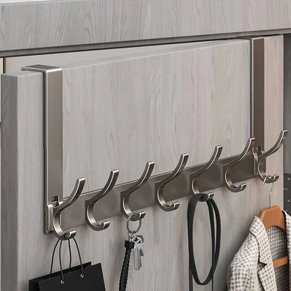 Door Behind Hook Storage Wall Hanging Clothes Hanger Coat Hook Punch-free Hanger Bedroom  Kitchen Organizer Quick Installation