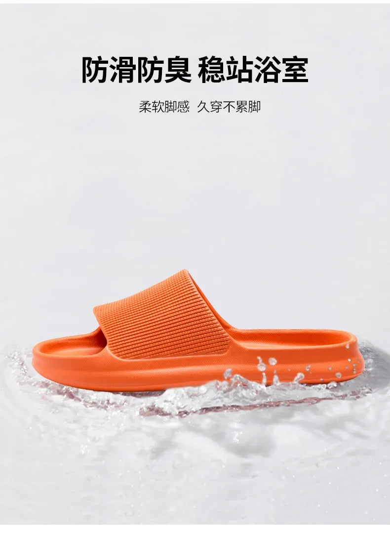 Youpin Thick Platform Women Bathroom Home Slippers Cloud Slippers Soft Sole EVA Indoor Slides Sandals Summer Non-slip Mi