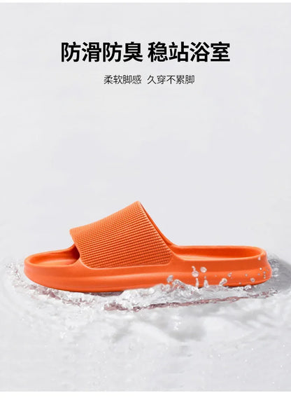 Youpin Thick Platform Women Bathroom Home Slippers Cloud Slippers Soft Sole EVA Indoor Slides Sandals Summer Non-slip Mi
