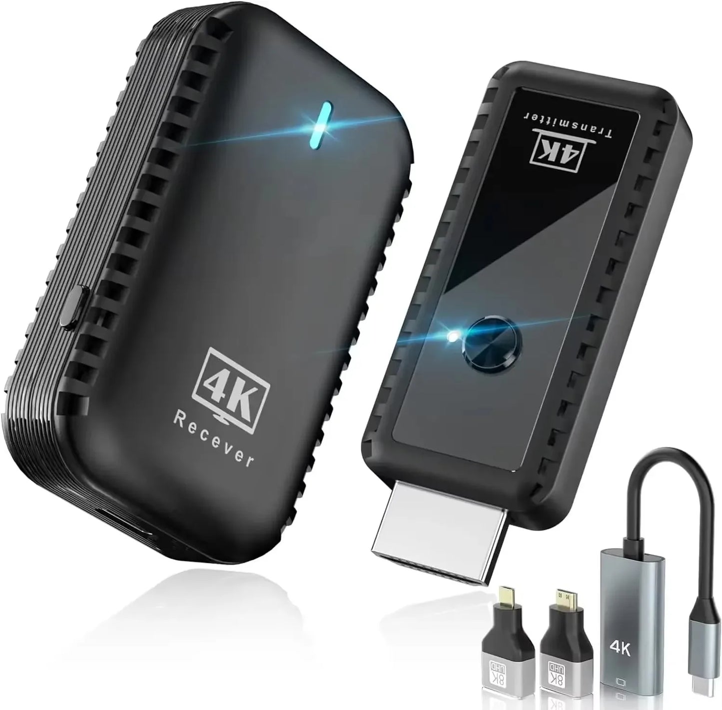 Wireless HDMI 1TX and 1RX HDMI Extender Kit 30M 1080P/4K Plug&Play for Streaming Video/Camera/Phone To Monitor/Projector/HDTV