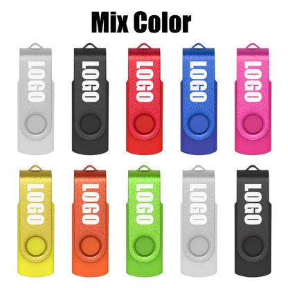 100PCS USB 2.0 Pendrive 128GB 64GB 32GB 16GB 8GB USB Flash Drive 4GB 2GB Free Laser Logo 2.0 USB Flash Drive Stick Best Gift
