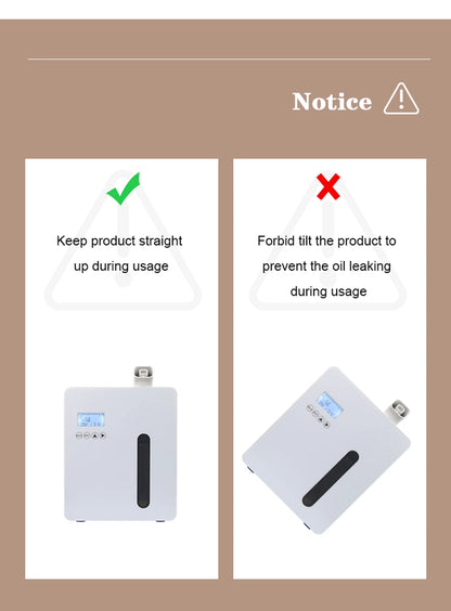 800m³ Essential Oil Diffuser HVAC Air Freshener Scent Machine Aromatizer Wall Mounted Hotel Aroma Oil Diffuser Home Fragrance
