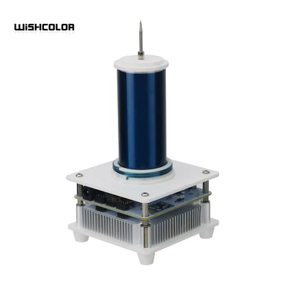 Wishcolor YSKJ-36 Blue/Golden Double Class E Tesla Coil with 10cm Thin Arc Support Music Bluetooth Playback