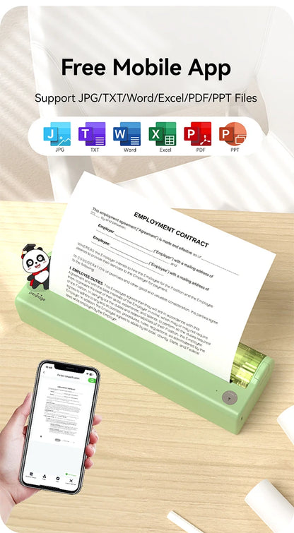 PeriPage P80 Portable Printers Wireless for Travel, Bluetooth Mobile Printer Portable Compatible with Phone & Laptop