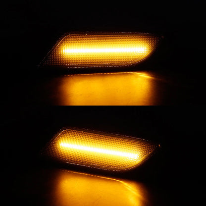 Amber/White LED Car Front Bumper Side Marker Turn Signal Lights For 2012-2014 Mercedes Benz W204 LCI C250 C300 C350 Sedan/Coupe