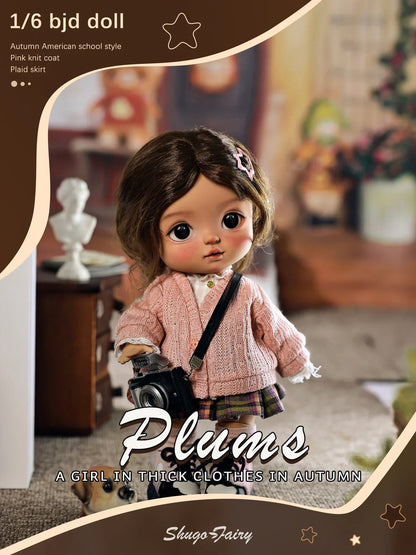ShugaFairy Plums 1/6 Bjd Doll Head Thessa Body Autumn American School Style Joint Body Baby Toys Girls BJD Dolls