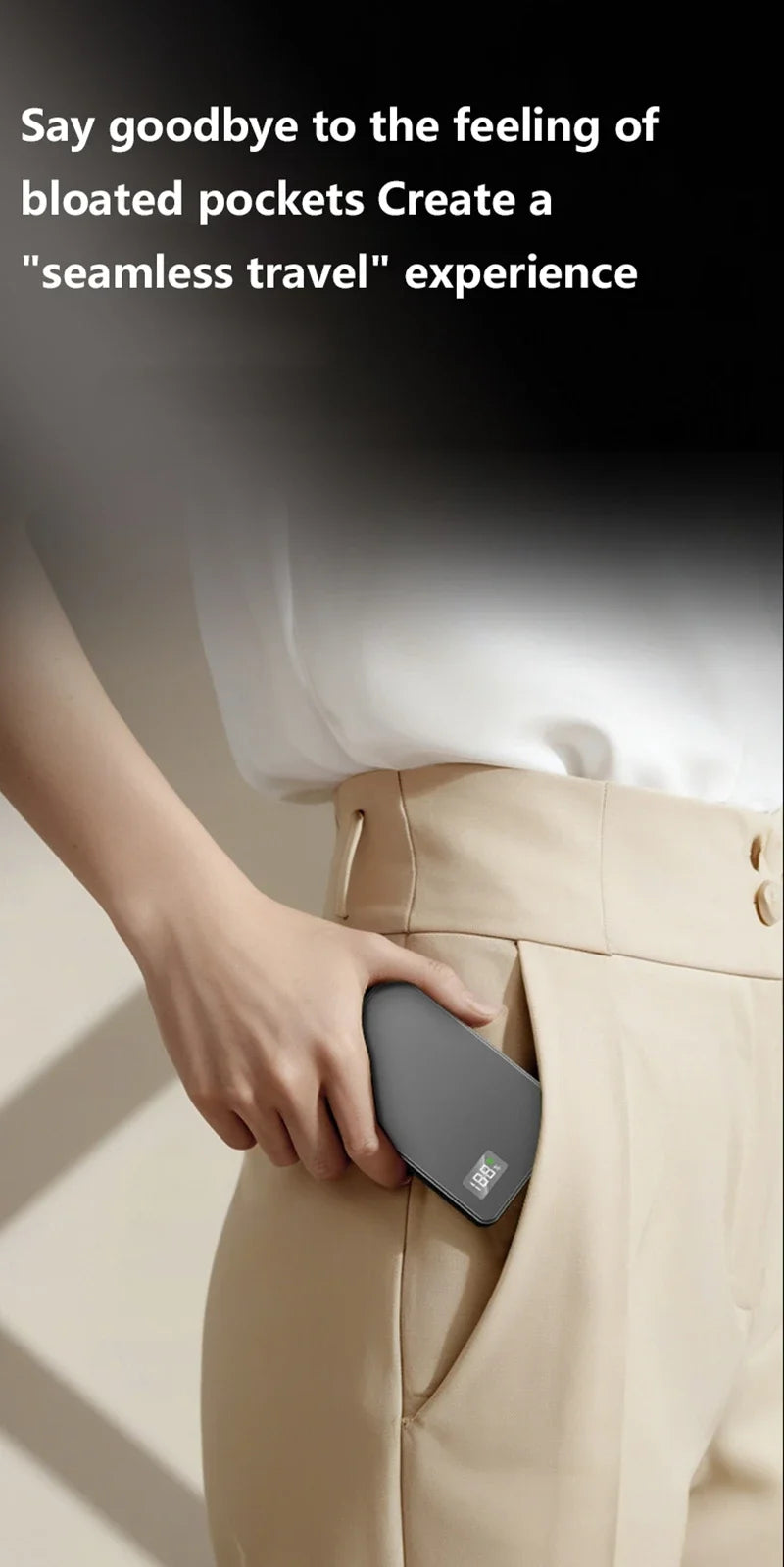 Lenovo Ultra-thin 500000mAh Mobile Power Bank For MagSafe Magnetic Wireless Fast Charge Portable LED Display For iPhone Xiaomi
