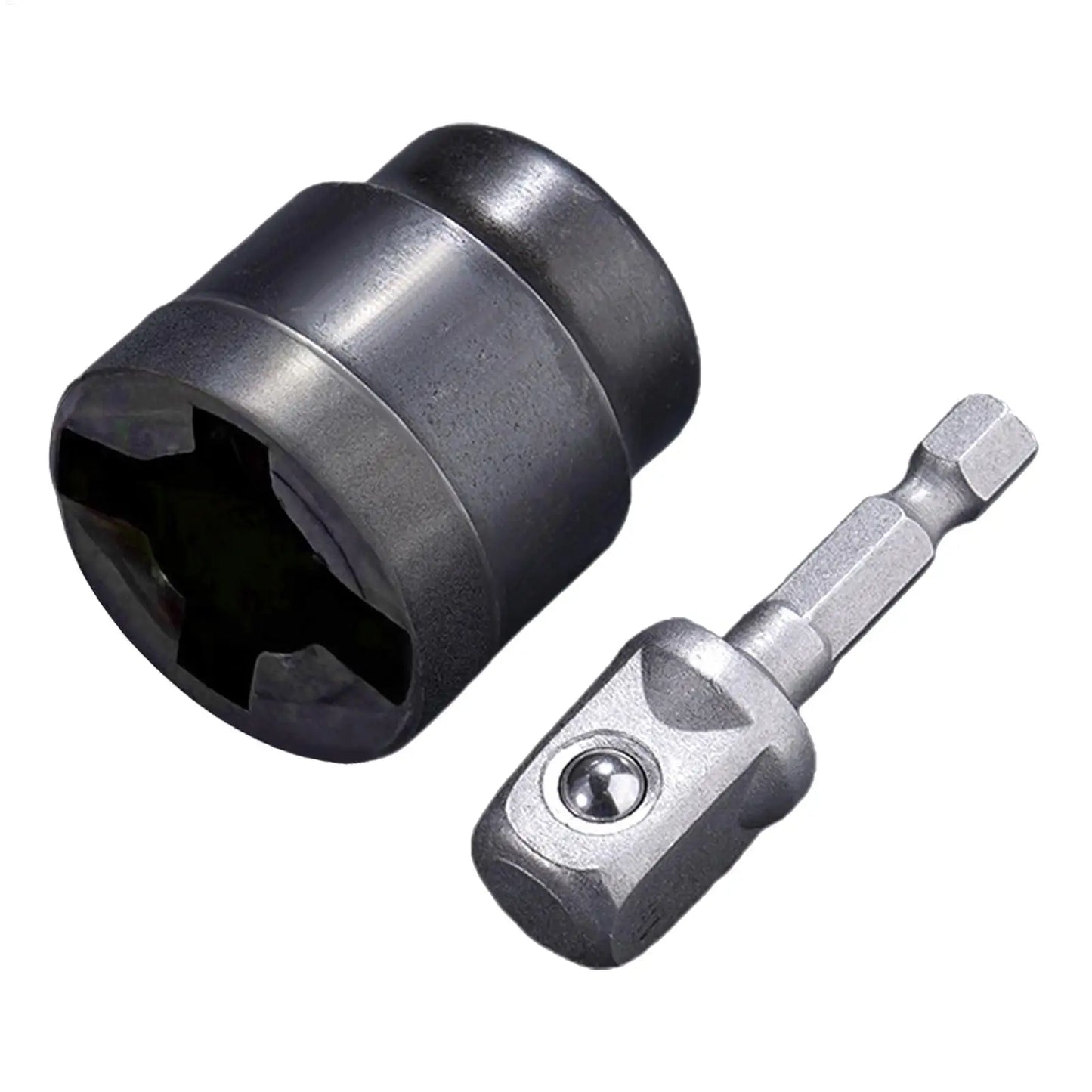 Universal Scissor Car Jack Adapter Rv Stabilizer Jack Drill Adapter Car Disassemble Tool Steel Ball Joint Rod Impact Wrench Tool