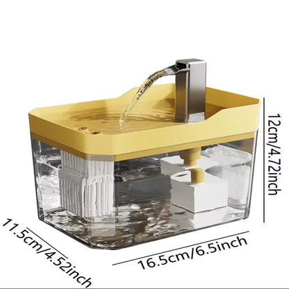 Cat Water Fountain Auto Filter USB Pet Drinking Dispenser Live Water Circulation Quiet Automatic Fountain for Cats and Small Pet