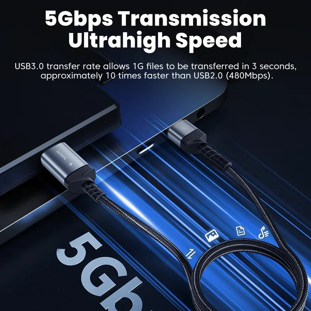 Toocki USB3.0 Extension Cable Male to Female Hi-Speed Transmission Data Cable for PC Laptop TV Xbox USB Extender Cord