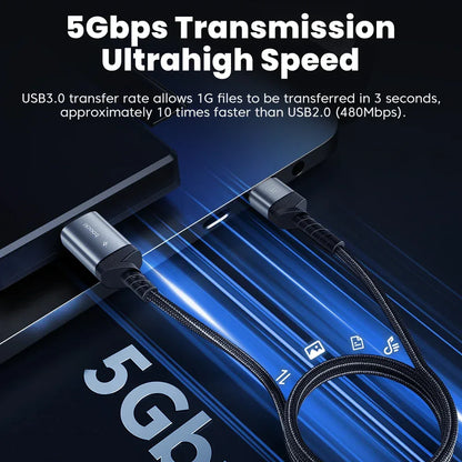 Toocki USB3.0 Extension Cable Male to Female Hi-Speed Transmission Data Cable for PC Laptop TV Xbox USB Extender Cord