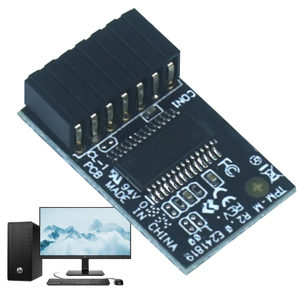 For Asus TPM-M R2.0 TPM Module LPC 14-1 Pin TPM-M R2.0 Hardware Security Chip Trusted Platform Module for Asus Motherboards