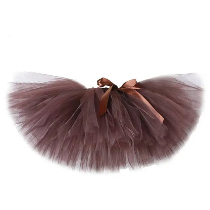 Ensemble jupe tutu ours brun pour bébé fille, déguisements de Noël et d'Halloween, jupes animaux, tutus pour anniversaire et danse (0-14 ans).