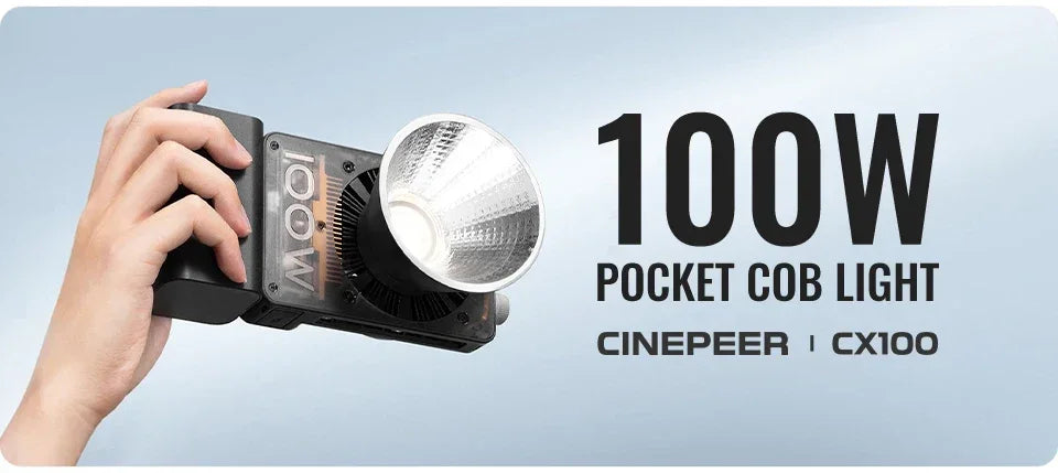 ZHIYUN Official CINEPEER CX100 100W Pocket Video Light Handheld Led COB Light Photo Fill Light Photography Lighting