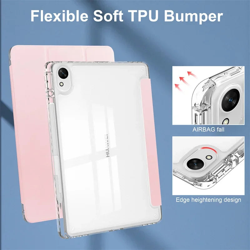 Funda For Huawei MatePad 11.5 2025 Case with Pen Holder Acrylic Clear Hard Stand Cover For Huawei MatePad 11 5 2025 Case TXZ-W09