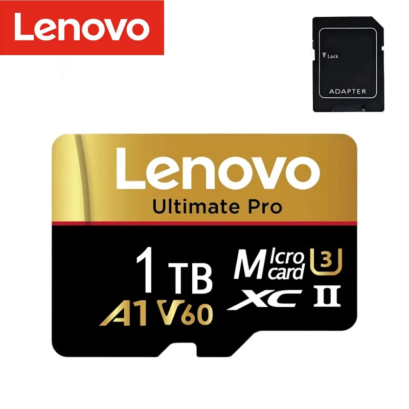 Lenovo SD Memory Card 2TB 1TB 512GB 128GB 256GB Micro SD Card V60 U3 Flash Cards TF Card Memory Microsd For Insta360 DJI Drone