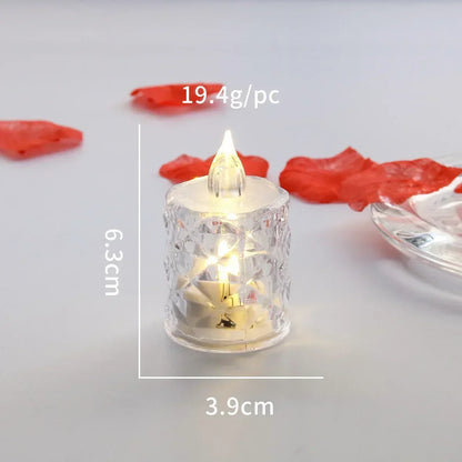 LED Crystal Candle Light Flameless LED Light Electronic Candle Lamp For Dating Party Holiday Home Wedding Atmosphere Decoration