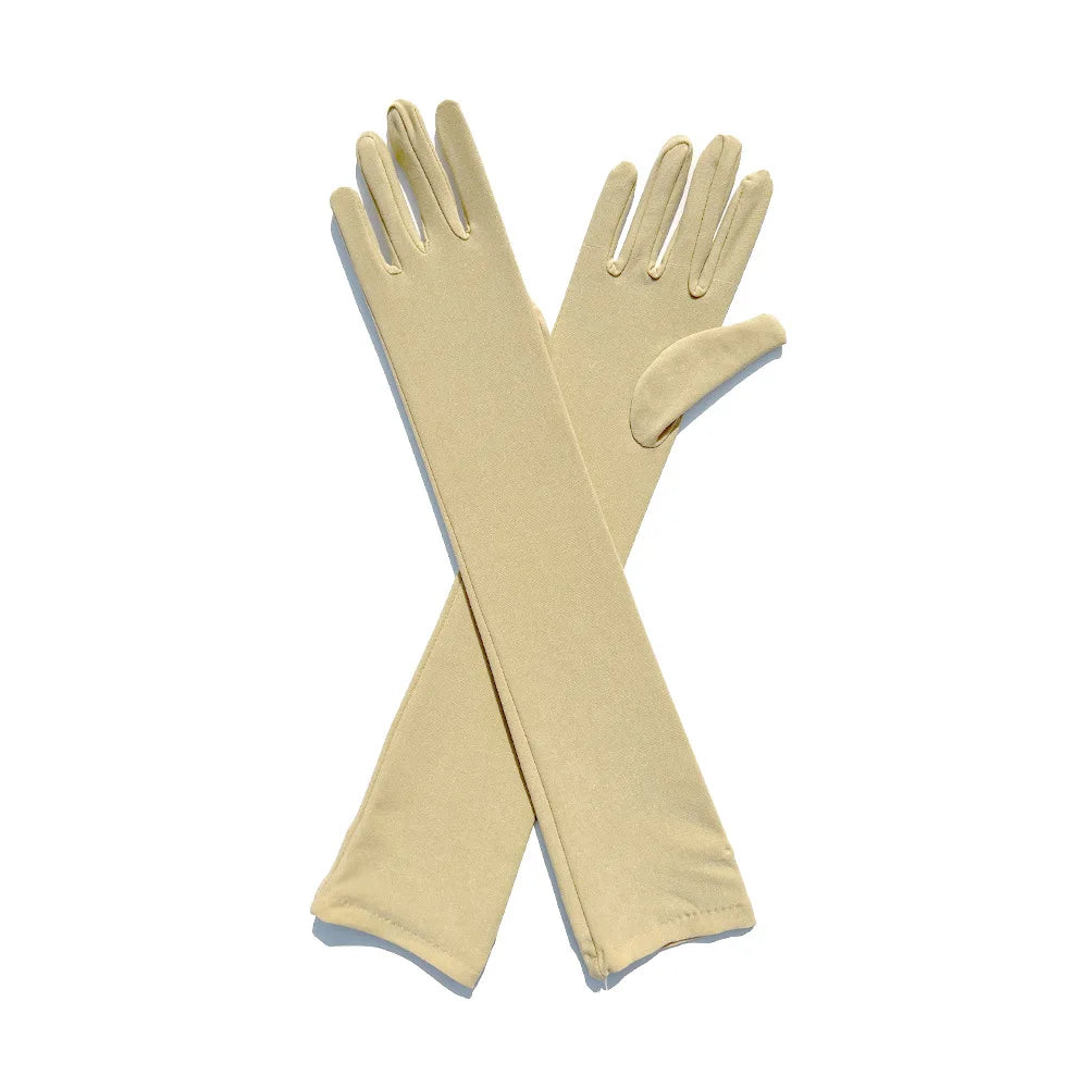 Ladies Mittens Milk Silk Stretch Ladies Gloves Festival Party Group Show Bar Dance Dress Up Gloves 45Cm Long Gloves C013