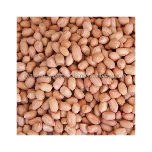 Raw Dried Red Skin Peanut Kernels 100% Natural APEDA Certified India Origin a Grade
