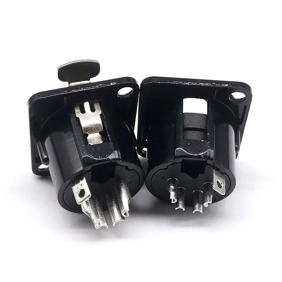 3pin black HF XLR connector 3pin D male female audio microphone socket for 86 panel YS145 YS146 YS145BG YS146BG