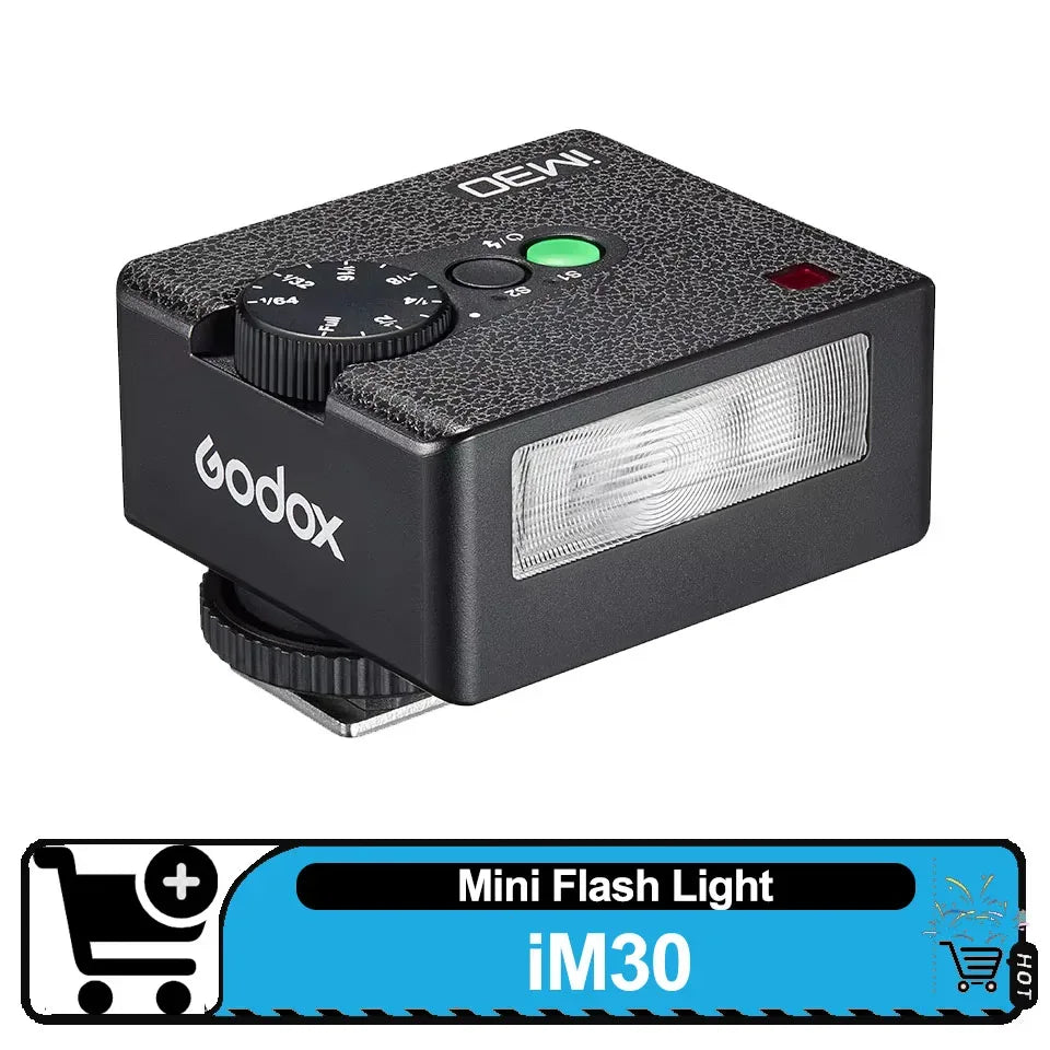 Godox iM30 iFlash Camera Flash GN15 7Power Levels Universal Hot Shoe on Camera Mini Flash for  Fuji Sony zv1 zve10 Ricoh gr3