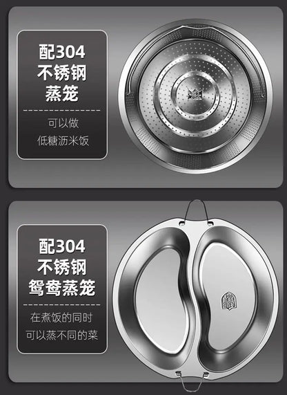 6L electric pressure cooker household large capacity 304 stainless steel intelligent pressure cooker multi-functional 220V