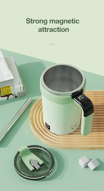 Detachable Automatic Mixing Coffee Cup Intelligent Temperature Measuring Rechargeable Mug Suitable for Office/Kitchen/Travel
