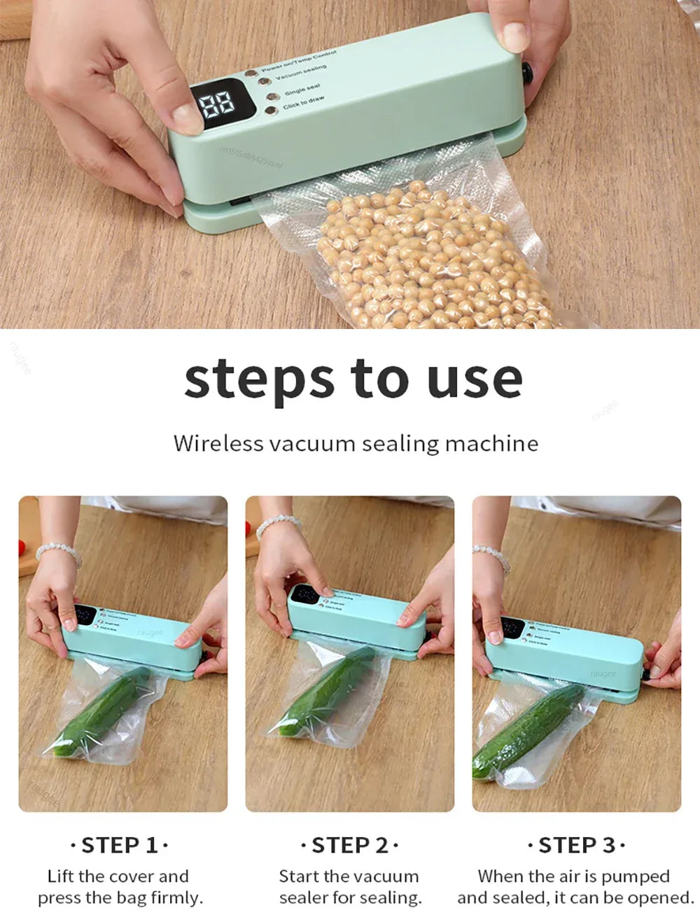 Plastic Bags Sealer Food Packaging Bag Sealing Machine Mini Sealer Portable Heat Bag Sealer Rechargeable Food Bag Thermal Sealer