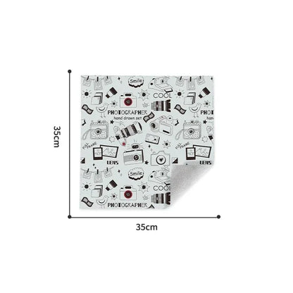 Protective Wrap Soft Cleaning Cloth for Camera Lens Tablet Dustproof Self Adhesive Lens Wrapping Foldable Cloth Camera Bag