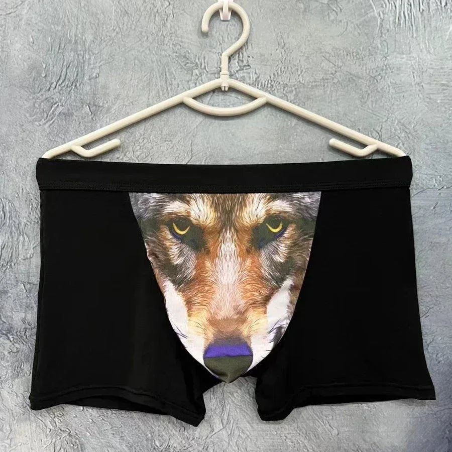 New Fashion Designer Underwear Man Novelty Underpants Men Boxers Cartoon Funny Print Male Boxer Briefs Modal Men's Panties Men
