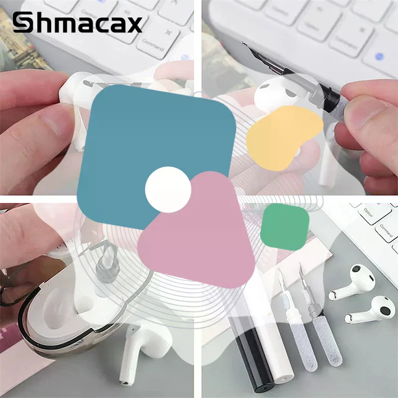 Multifunctional Headphone Cleaning Pens Bluetooth Earphone Cleaning Tools Phone PC Screen Keyboard Integrated Cleaning Brush Kit