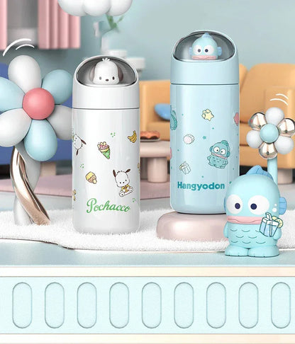 350MLStainless Steel Thermos Cups Student Kids Anime Cartoon Vacuum Flask Cute kitten/Dog/Bear Insulated Water Bottles Tumbler