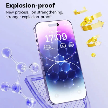 1-5Pcs HD Tempered Glass Screen Protector For iPhone 11 12 13 14 15 16 17 Pro Max 14 15 16 Plus 16 Air Glass Anti-Scratch Film