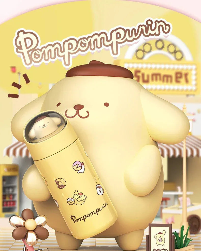 350MLStainless Steel Thermos Cups Student Kids Anime Cartoon Vacuum Flask Cute kitten/Dog/Bear Insulated Water Bottles Tumbler