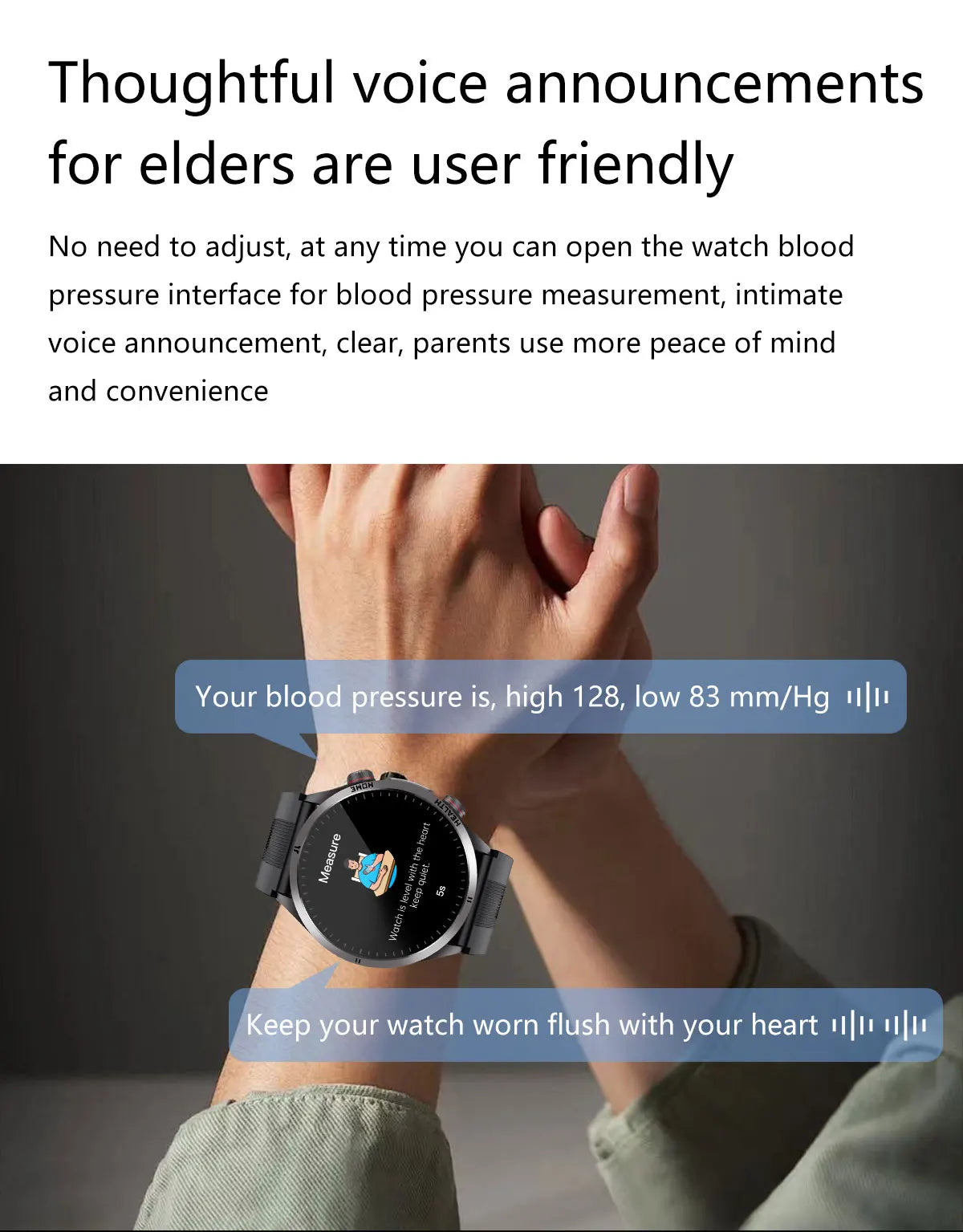 New Blood pressure Non-invasive Health Monitor Airbag Sports Smart Watches ECG+PPG Precise 1.43-inch AMOLED Calls Smartwatch NFC
