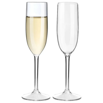 MICHLEY Unbreakable Champagne Flutes Glasses Set Plastic Tritan Sparkling Wine Glass For Wedding Party Picnic Barware 2/4 pcs