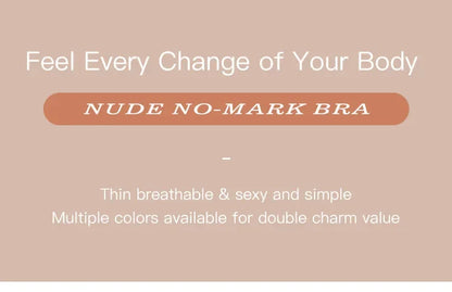 Hot Sale New Design Effective Slip-proof Scallop Side One Piece Bralette Padded Ice Silk Seamless Strapless Bra For Women