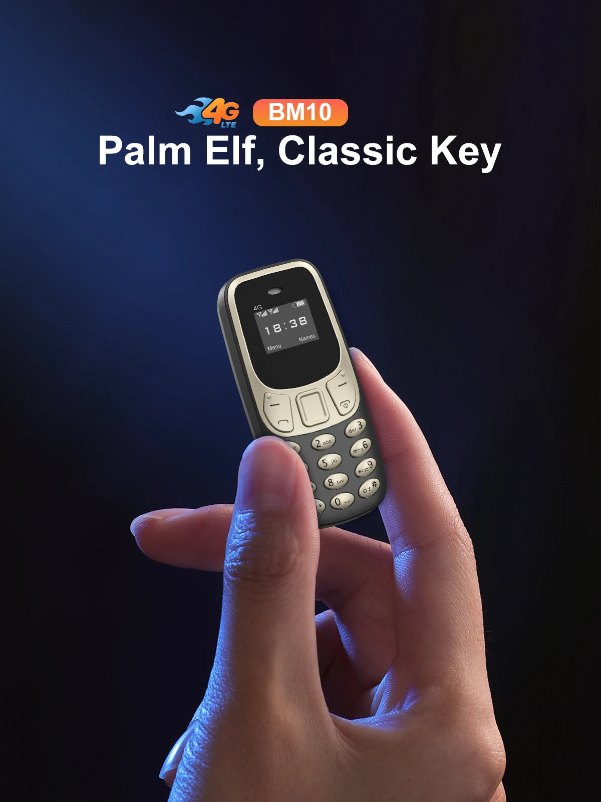 SERVO BM10 Mini Mobile Phone 2G GSM/4G LTE Speed Dial Call Recording MP3 Player Blacklist Dual SIM Standby Smallest Cellphones