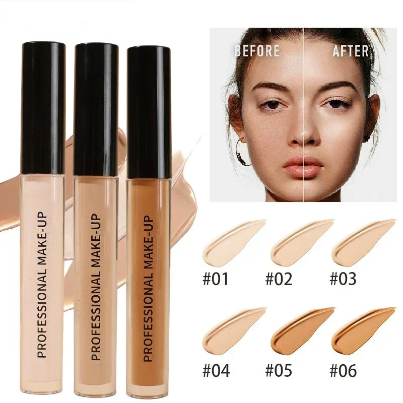 Waterproof Concealer Pen Full Coverage Cover Dark Circles Acne Pores Concealer Pen Matte Foundation Cream Facial Makeup Cosmetic