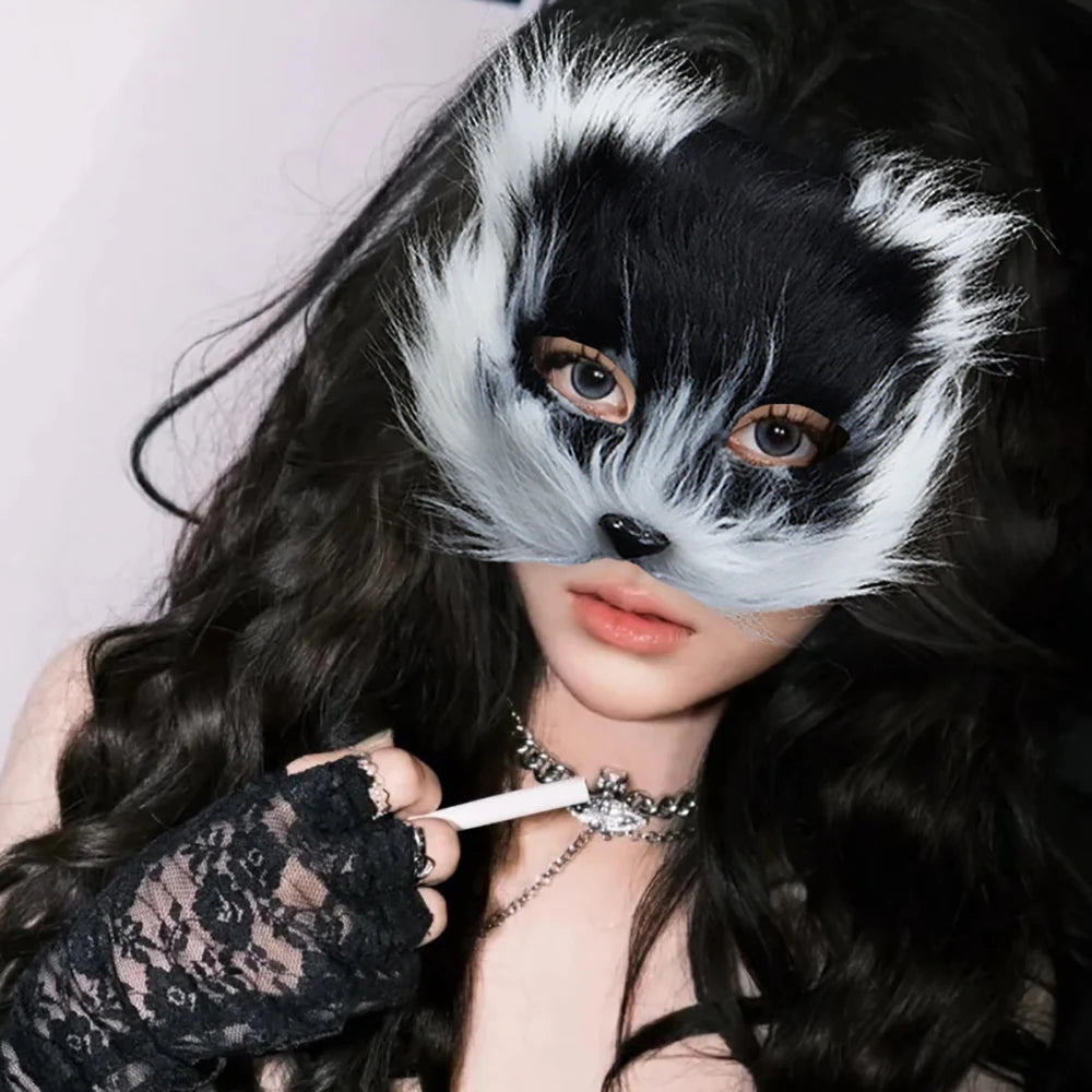 Fashionable Halloween Fox Face Mask Masquerade Ball Women's Face Jewelry