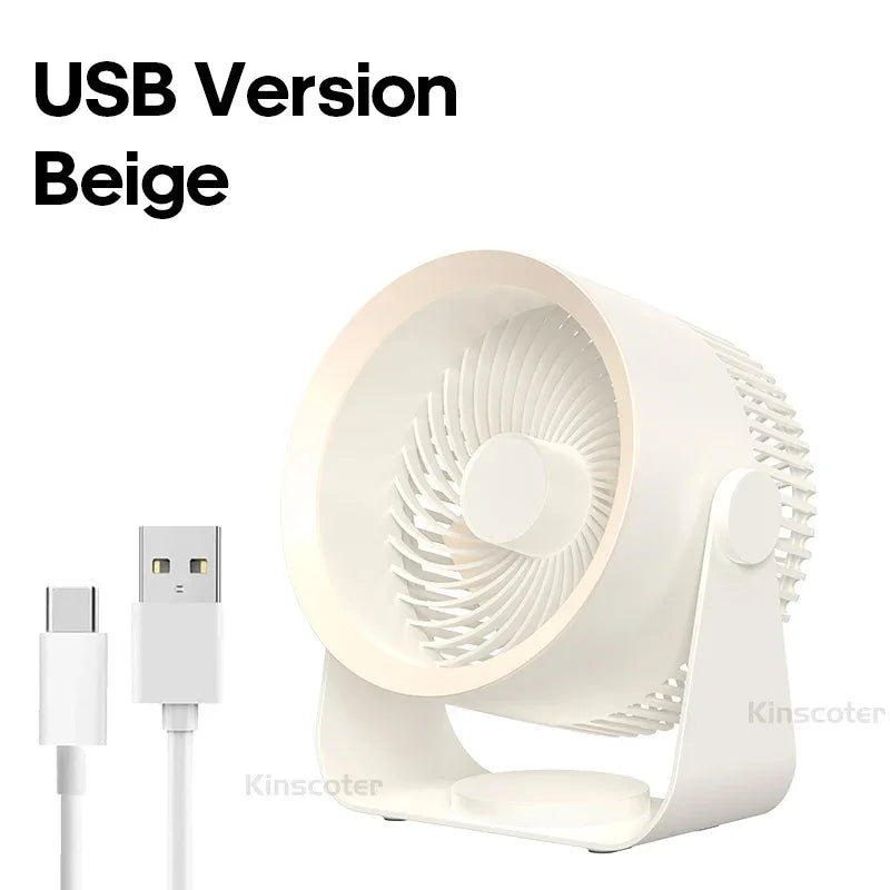 4000mAh Electric Fan Portable Cordless Air Circulator Desktop Wall Mount Ceiling Fan Air Cooler Home Silent Ventilation Fan